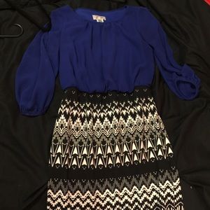 Blue and black dress!