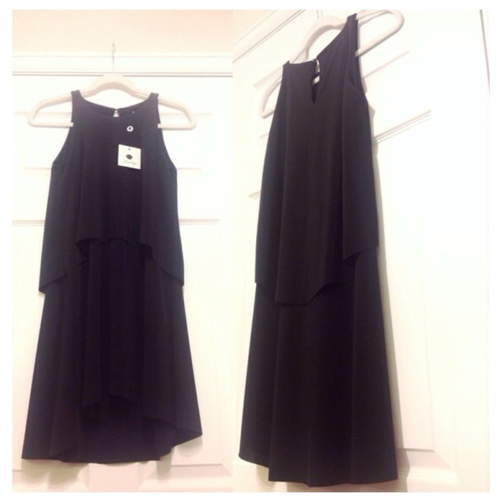 Brand New👌🏻Asymmetric Black Dress - Picture 3 of 5