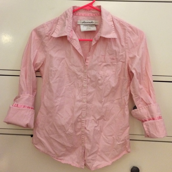 Abercrombie girls pink button up shirt - Picture 4 of 4