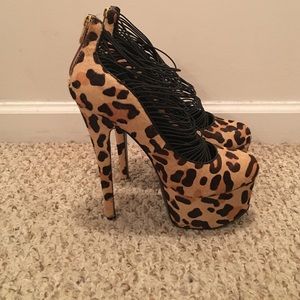 Printed Platform Heels (made by London Trash)