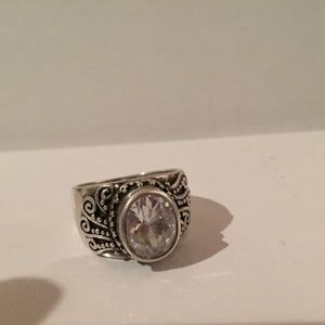 Silver Jewel Statement Ring