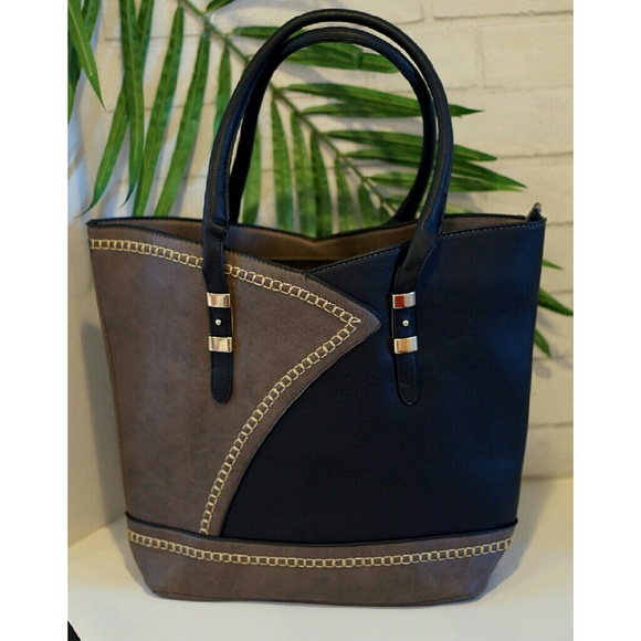 Stunning Two-Tone Tote Bag