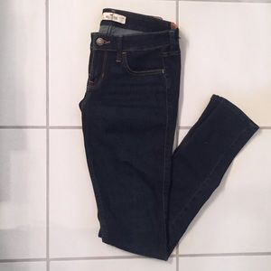 Dark wash skinny jeans