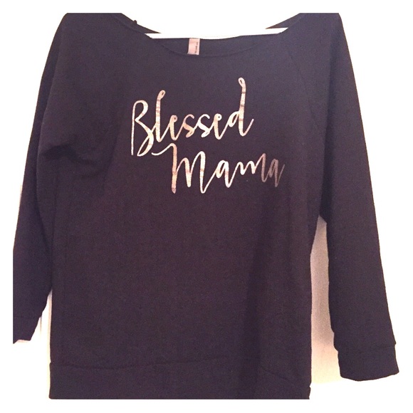 Blessed Mama graphic pullover