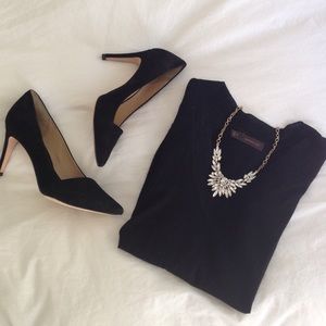 Black v-neck sweater