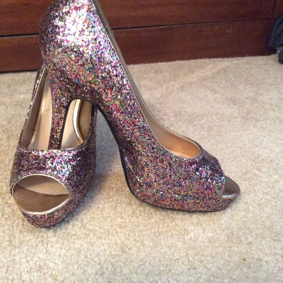 Glitter high heels