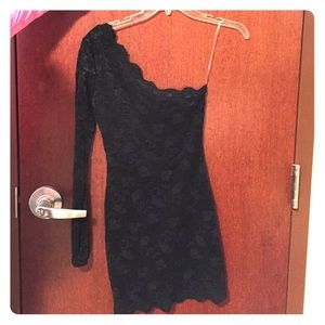 One Shoulder Lace Dress