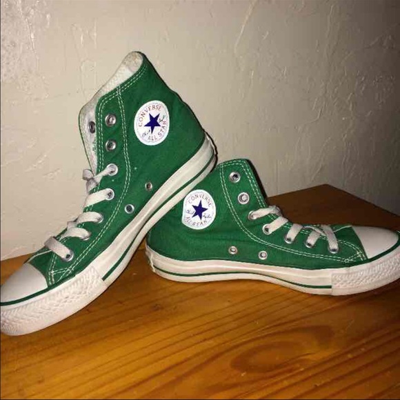 green hi top converse