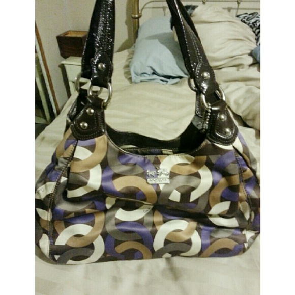 Coach Madison Purple/Brown Shoulder Bag