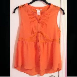 Peach lace blouse