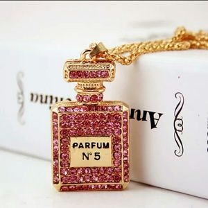 Betsey Johnson perfume bottle necklace