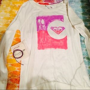 Roxy long sleeved shirt and pura vida bracelet