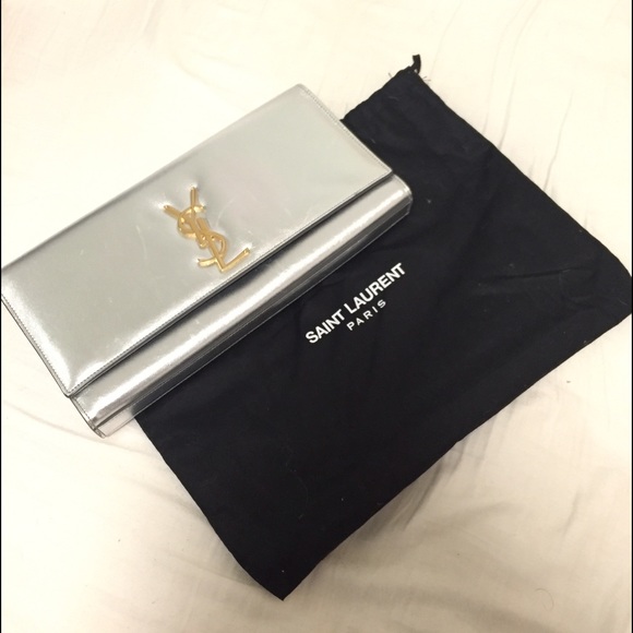 SOLD Saint Laurent YSL Cassandre Logo Clutch