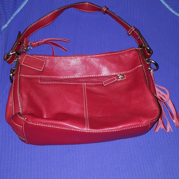 Red leather purse