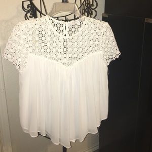 Zara White flowy top