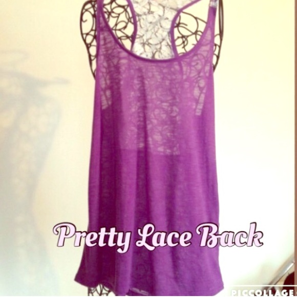 SEXY, LACE T BACK TANK