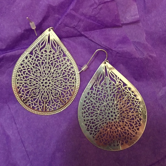 Silver dangle earrings