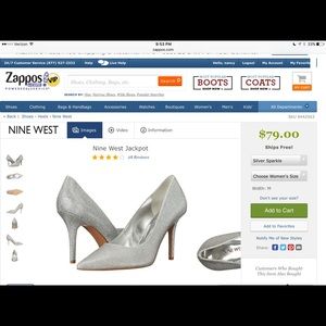 Nine West silver pumps