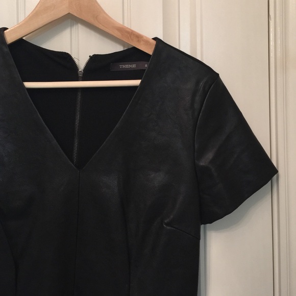 😎 {faux} Leather THEME mini dress