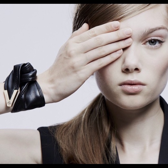 Colette Malouf Blue and Gold Leather Twist - Picture 2 of 4