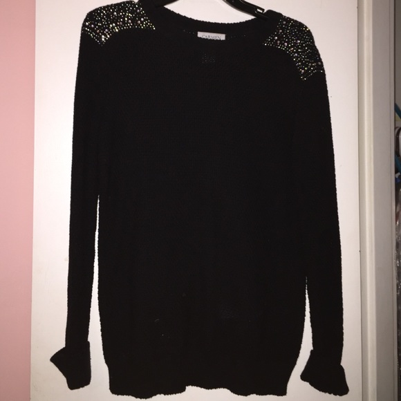 Rhinestone Detail Sweater