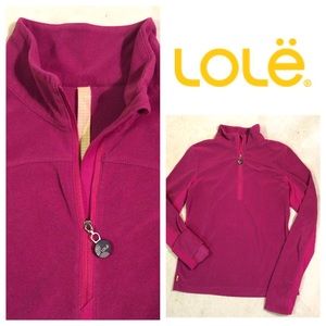 Löle Magenta Half Zip Fleece Pullover