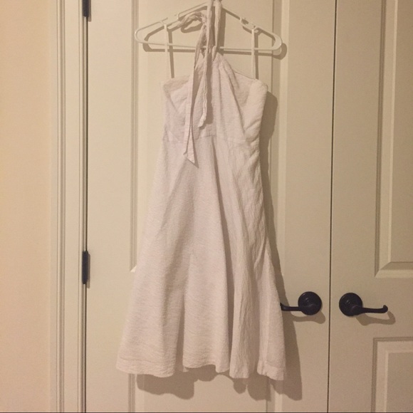 J. Crew A-line halter dress in white cotton. - Picture 4 of 4