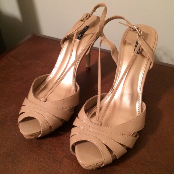 Nude Strap Heels - Picture 1 of 3