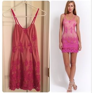 NWT Hello Molly Fashion - Pink ombré lace dress