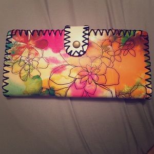 Funky floral wallet