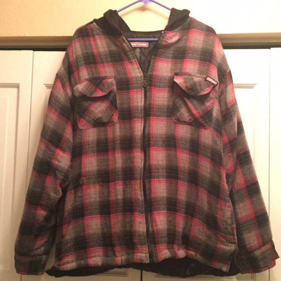 ⚡️Price Drop⚡️🔨Mens zip up flannel hoodie