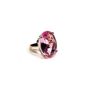 Vintage Pink Crystal Statement Cocktail Ring