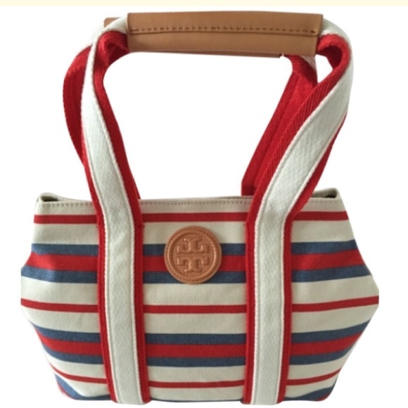SOLD NWT Tory Burch Printed Canvas East West Tote - Picture 1 of 4