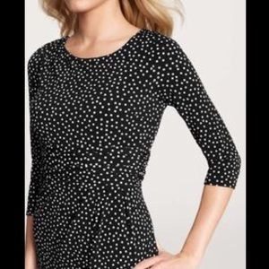 Polka Dot Faux Wrap Dress