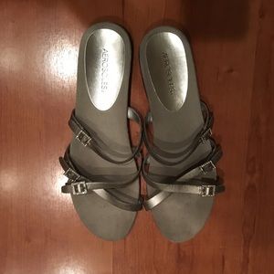 NEW SILVER SANDALS