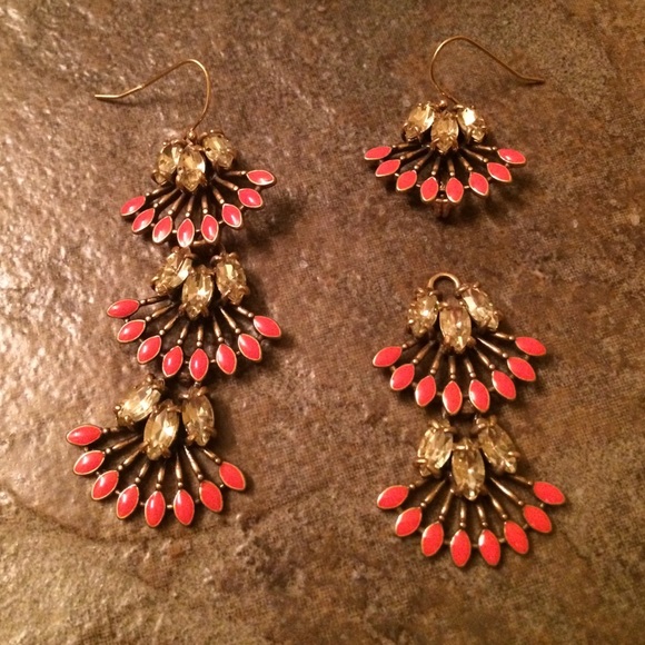 Stella & Dot Coral Cay Earrings
