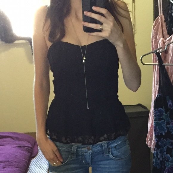 Strapless crop top