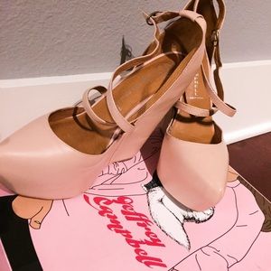 Jeffrey Campbell Nadia Platform Wedge Heel in Nude