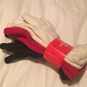 Brand New Fleece Gloves, 3 Pairs