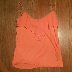 Sold NWOT Orange ruffle tank