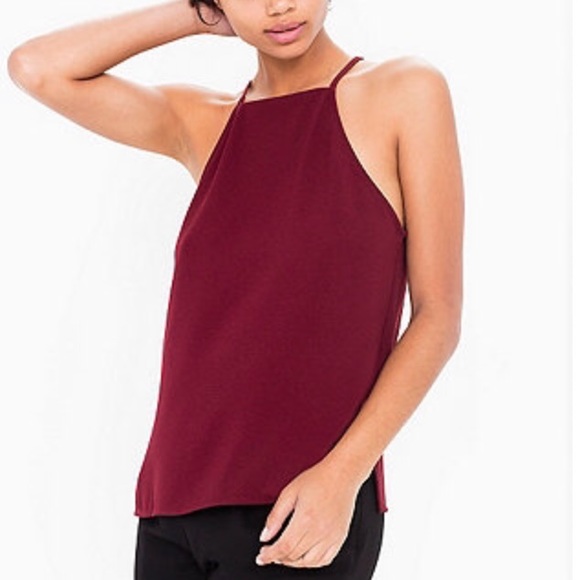 American Apparel High Neck/Halter Tank in MAROON