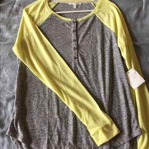 Victoria's Secret half button-up baseball tee