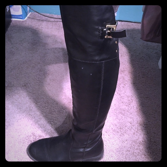 Black knee high boots