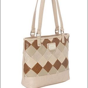 Stone Mountain Panama Leather Patchwork Tote