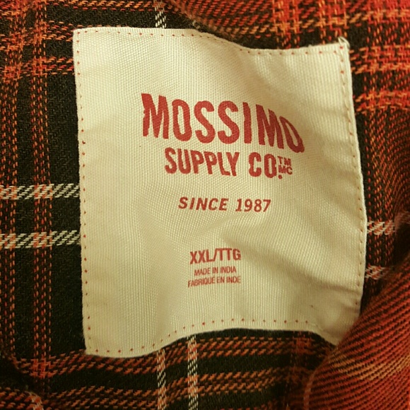 Super cute Mossimo orange plaid shirt - Picture 2 of 2