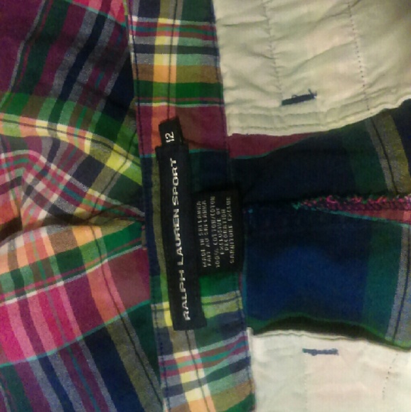 Plaid polo shorts