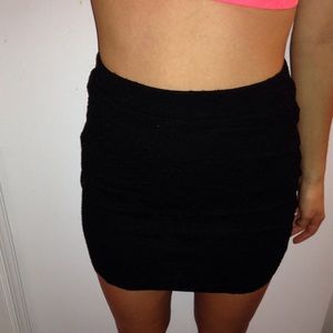 black lace pencil skirt