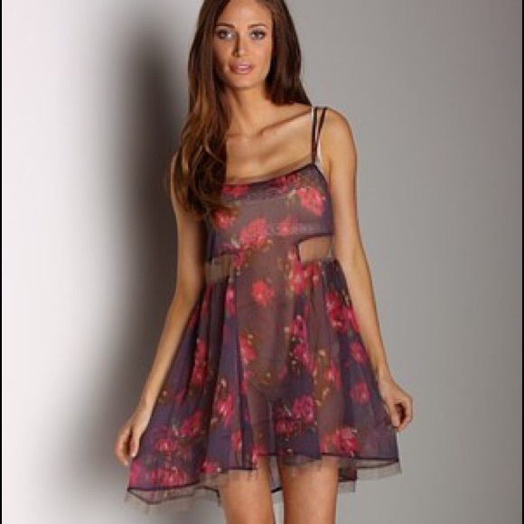 Free People Floral Slip ASO Teen Wolf