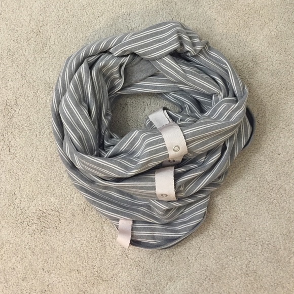 lululemon athletica Accessories - Lululemon. Gray striped blush pink vinyasa scarf.