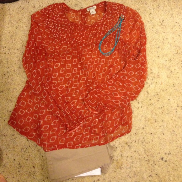 Sheer giraffe-like print blouse